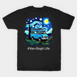 Van Gogh Starry Night Meets Van Camping Life #Van-Gogh Life T-Shirt